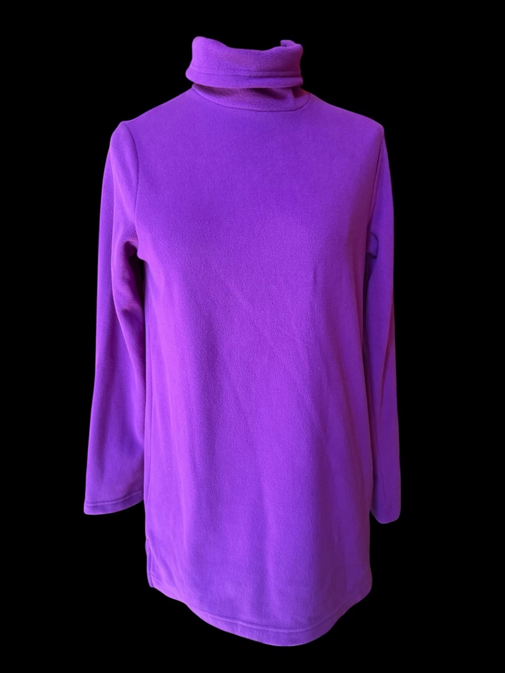 NWOT Lands’ End Amethyst Purple Fleece Turtleneck Tunic-Length Top